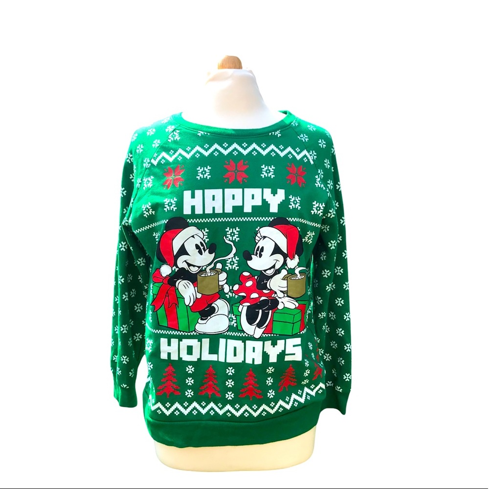 Disney Christmas Holiday Sweatshirt cocoa mugs